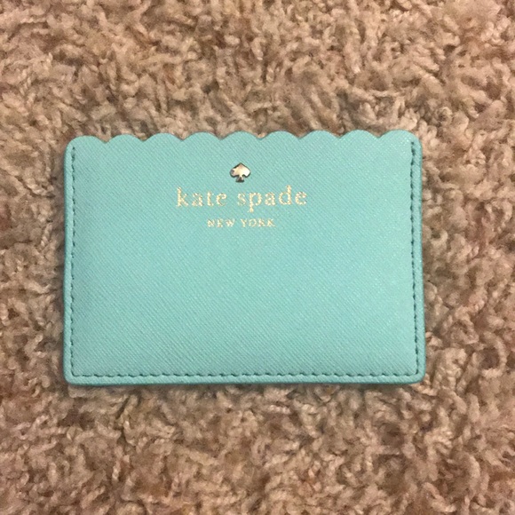 Accessories - Kate Spade Scalloped Card Case (aqua color)